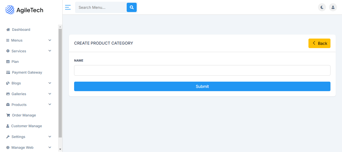 Create Product Categories